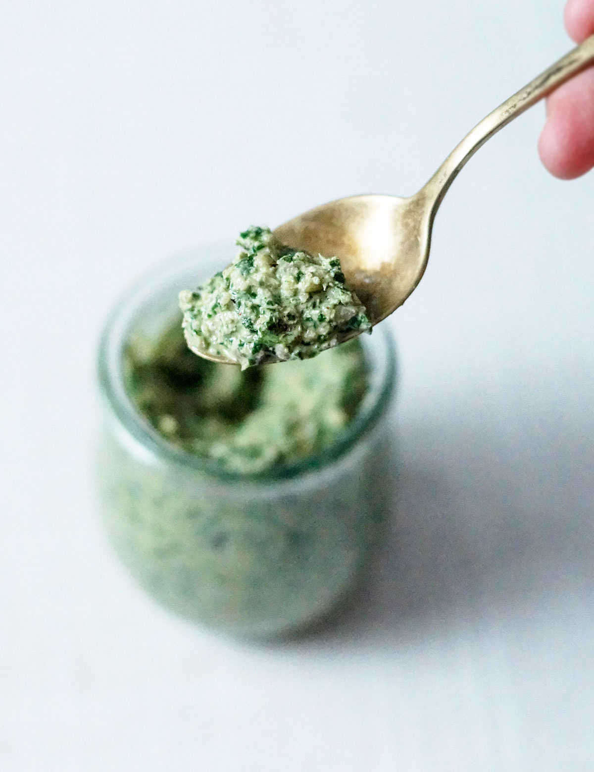 Unlock Flavor: Oil-Free Arugula Basil Pesto & Dairy-Free Parm